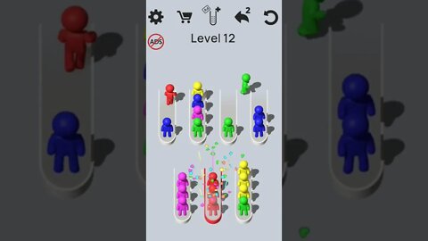 Crowd Sort Color Sort & Fill Gameplay Level 12 StressRelief Music#shorts #youtubeshorts#viral