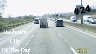 Dashcam Clip Of The Day #24 - World Dashcam - Unsteady Load Causes Car To Crash