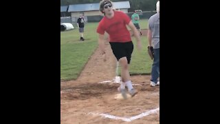 "Sniper" takes out guy crossing home plate
