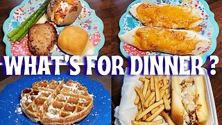 WHAT'S FOR DINNER ? 4 EASY & REALISTIC WEEKNIGHT MEALS | FRIED PORK CHOPS
