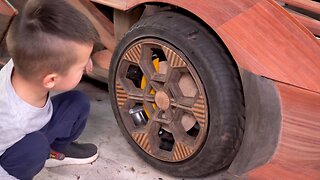 Fabrication and assembly of wooden wheels for the Lamborghini Vision GT supercar