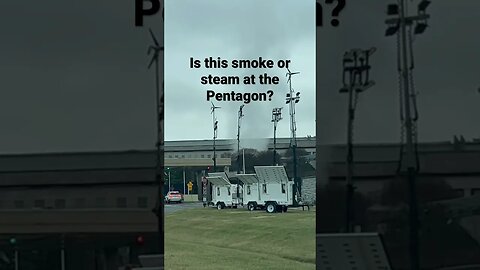 Is this smoke or steam at the Pentagon ? Is something on #fire ? Give your answer in the comments….