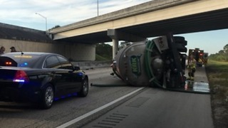 All lanes blocked Turnpike near Exit MM 131