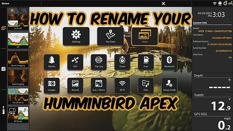 How To Rename Your Humminbird Apex and Solix Fish Finders