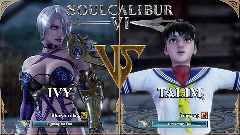 SoulCalibur VI — BlueGorilla6 (Ivy) VS Amesang (Talim) | Xbox Series X Ranked