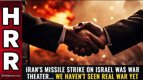 Iran's missile strike on Israel was WAR THEATER...