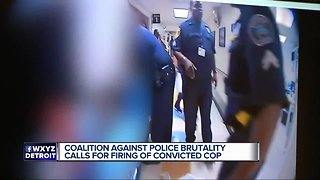 Coalition against police brutality calls for firing of convicted cop