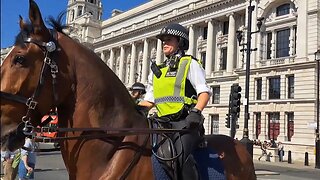 Police stopping the traffic a cross the road #horseguardsparade