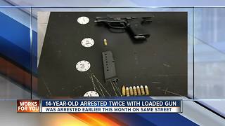 14-year-old arrested twice for having a loaded handgun