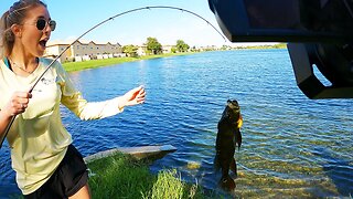 We try BASS FISHING in Miami ponds