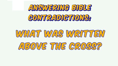 ABC: What Was Written Above the Cross?