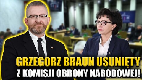 SKANDAL! Grzegorz Braun USUNIĘTY z Komisji Obrony Narodowej! Konfederacja siłą uciszana w Sejmie
