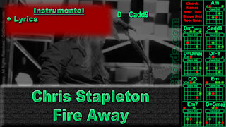 Chris Stapleton - Fire Away - Instrumental - Whole Band - Lyrics Only (0025-B010)