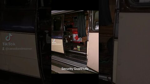 Using Van as office when doing security work. Canada #securityguard #nightshift