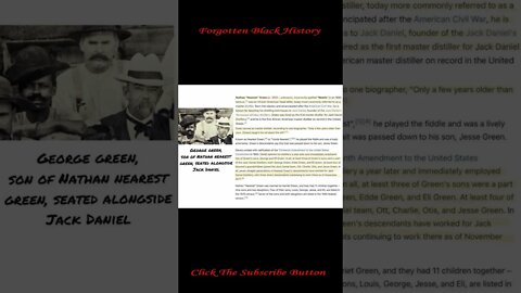 Short Black History Facts | NATHAN “NEAREST” GREEN | Forgotten Black History