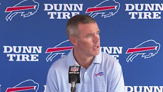 Buffalo Bills GM Brandon Beane speaks on the first day of training camp