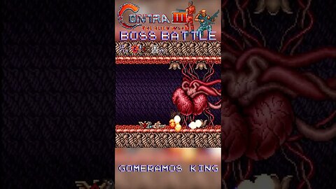 Contra III: The Alien Wars (SNES) Boss Battle - Gomeramos King #Shorts