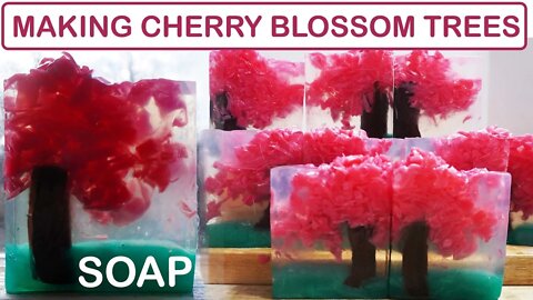 Making Cherry Blossom Trees with Melt & Pour Soap Making ~ How to Make Soap Craft