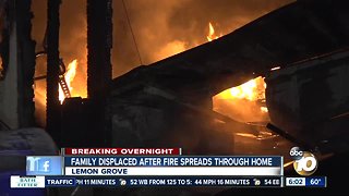 Family escapes Lemon Grove house fire