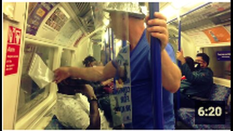 Fight Night On The Tube | Truthers Remove Covid Train Stickers, And Get Abused By The Brainwashed