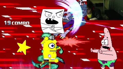 SpongeBob SquarePants Characters (SpongeBob, Squidward, And DoodleBob) VS Werewolf In An Epic Battle