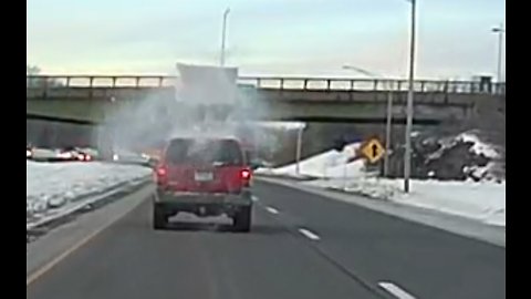 Snow torpedoed then road rage ensues