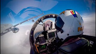 TANKING IN A TURN! - US Navy EA-18G Cockpit View - German Luftwaffe A-310 over Iraq - Unedited