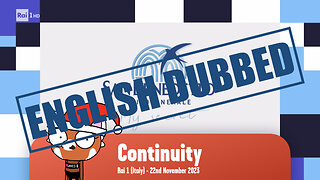 Rai 1 (Italy) - Continuity (22nd November 2023) (ENGLISH DUBBED)