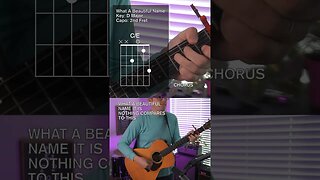 What A Beautiful Name by Hillsong Worship Guitar Tutorial Lesson #worshiptutorials #worshipmusic