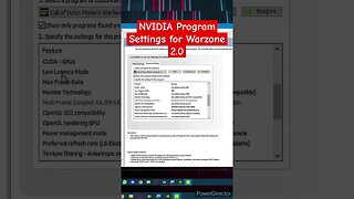 NVIDIA Program Settings for Warzone 2 for Visibility & FPS #shorts