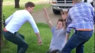 Two Friends Fail At Supporting Their Friends Back Flip