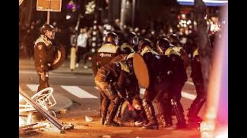 ROTTERDAM POLICE OPEN FIRE ON PROTESTORS.