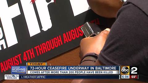 72-hour ceasefire underway in Baltimore