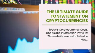 The Ultimate Guide To Statement on Cryptocurrencies and Initial Coin Offerings