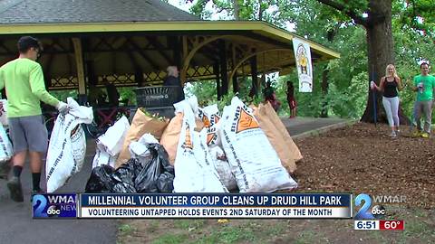 Millennial Volunteer Group Cleans Up Druid Hill Park