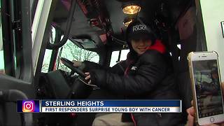 First responders surprise young boy who has cancer