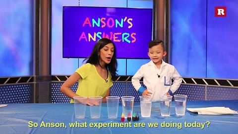 Anson Wong, boy genius, demonstrates the walking water experiment