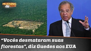 Guedes diz que EUA devastaram suas florestas e mataram seus índios