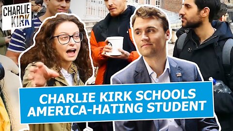 Charlie Kirk Schools America-Hating Student