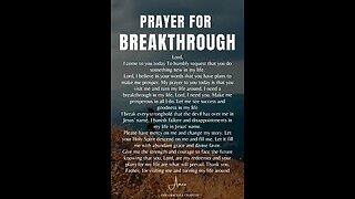 Breakthrough prayers