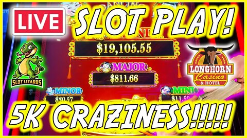 🔴 LIVE SLOT PLAY! MORE WINS WITH 5K IN THE HOUUSSSEEE! BIG JACKPOTS AT LONGHORN CASINO!