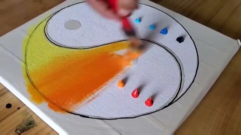 Yin Yang Double Exposure Painting