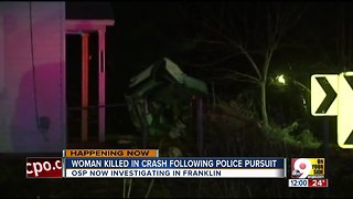 Woman killed in crash after police pursuit