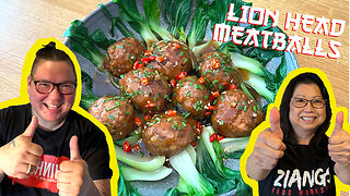 GIANT Lion Head Meat Balls 狮子头 shīzitóu HD Traditional Chinese Cooking