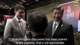 China's Xi Jinping tells Canada's Justin Trudeau to keep his mouth shut at the G20 - Translated