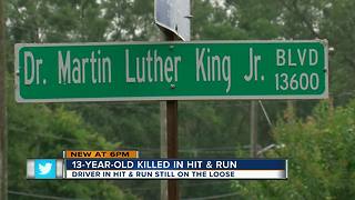 13-year-old killed in hit and run