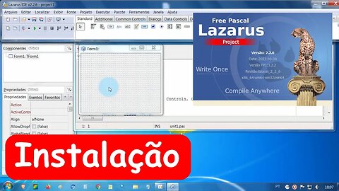 1- Como baixar e instalar o Lazarus Free Pascal no Windows. Qual é mais usado Windows, Linux ou Mac?
