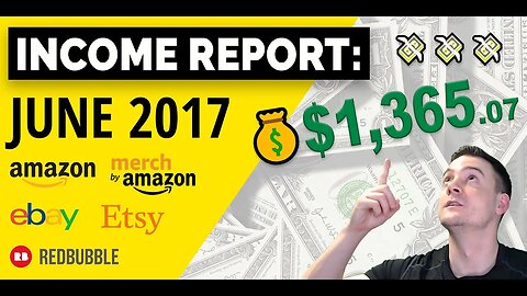 INCOME REPORT 💰 June 2017 | FIRST $1,000+ MONTH! (Amazon Merch Royalty Grew 10x)