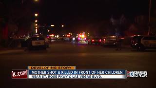 Mother shot and killed in front of her children
