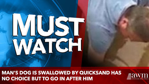 Man’s Dog Is Swallowed By Quicksand Has No Choice But To Go In After Him